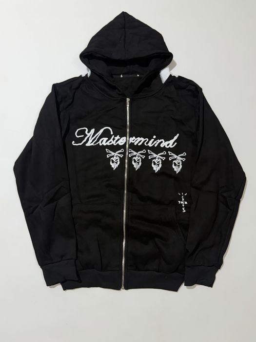 зип худи Mastermind x Travis Scott Black Zip Hoodie