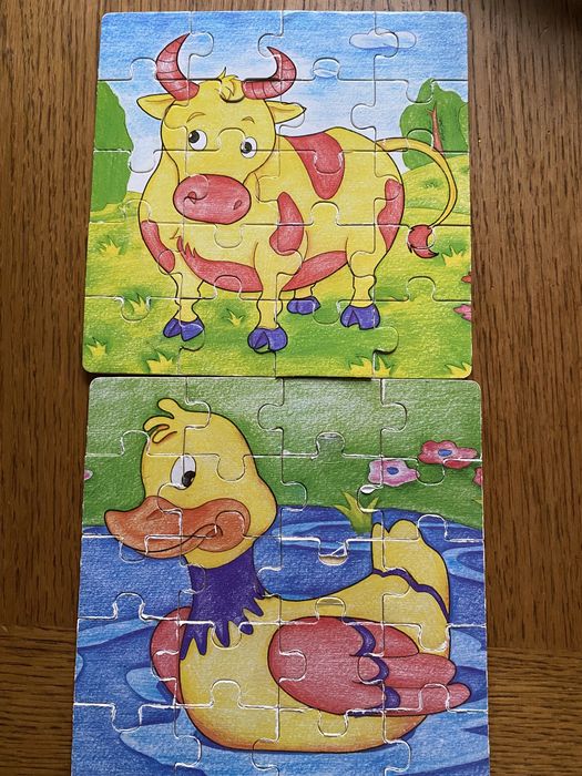Puzzle drewniane 2 sztuki