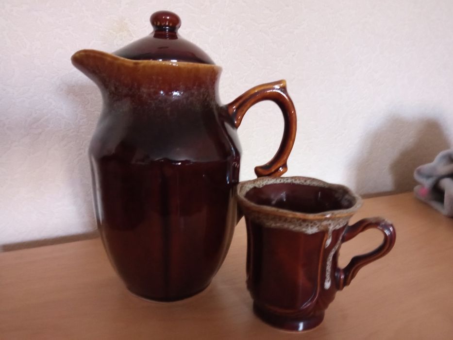 Графин+ чашка. Керамика. Обмен.