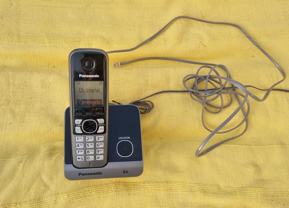 Telefone sem fio falta Pilha recarregavel