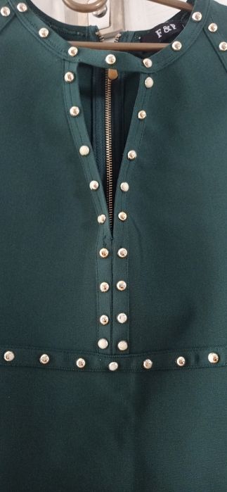 Bandażowa sukienka damska r. M (38) butelkowa zieleń