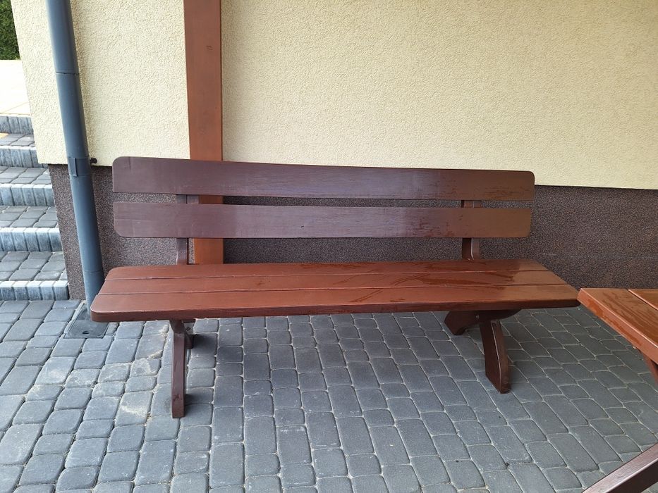 Zestaw ogrodowy stol 2 lawki