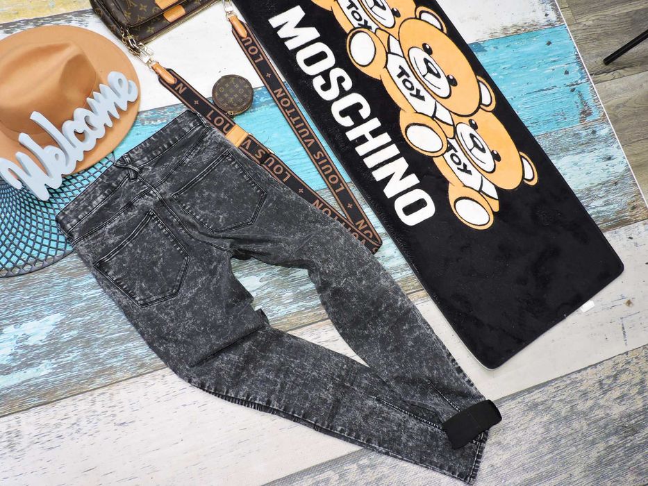 H&M Denimowe rurki jeans karby marmurek 36