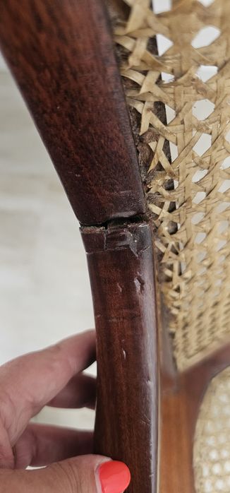 Cadeira de baloiço com palhinha