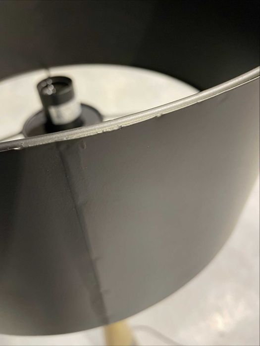 Designerska lampa podłogowa BLACKOUT - WOOOD(Czarny / Złoto)