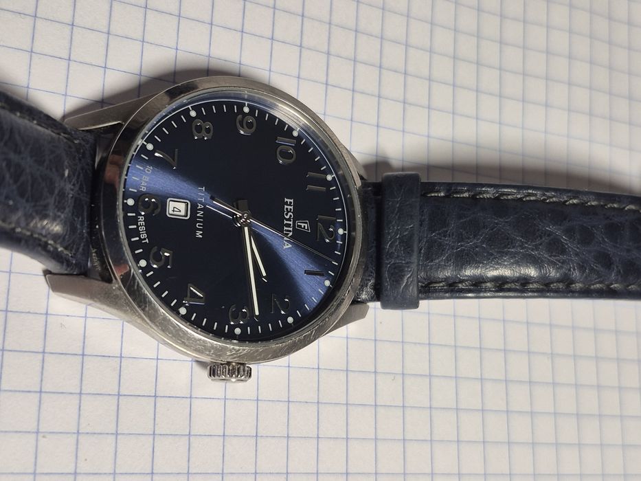 Zegarek Festina Titanium Date - damski stan dobry plus. Brak baterii