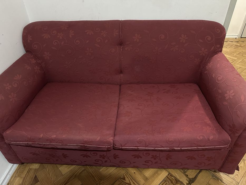 Conjunto Sofá 3 e 2 Lugares Vermelho – Estrutura Excelente