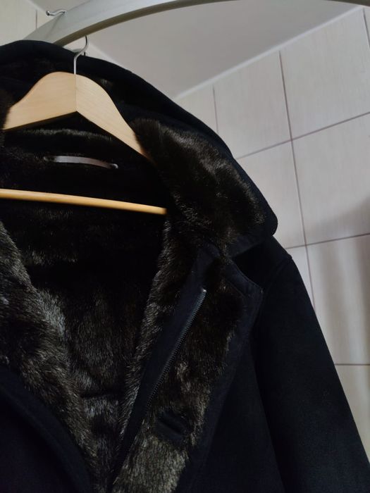 płaszcz męski XXL Bugatti ekologicznie skórzany eko skóra kurtka płasz