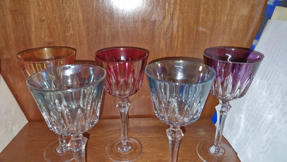 copos cristal da Bohémia Coloridos