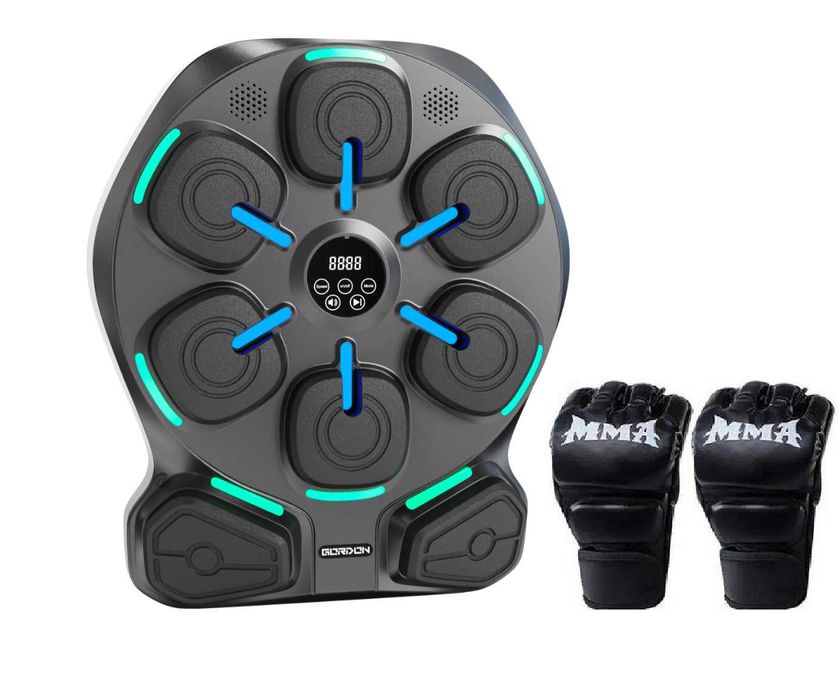 Музична боксерська машина тренажер Gordon 8 цілей,Bluetooth, рукавички