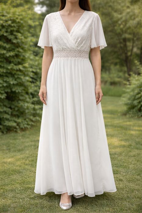 Suknia ślubna nowa XL  petit boho lato etno zwiewna