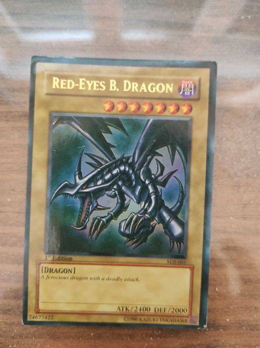 Carta Yu-Gi-Oh! Red-Eyes B. Dragon SDJ‑001 1st Edition Holográfica