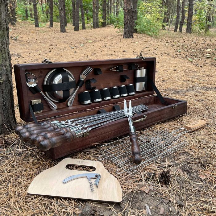 Набір шампурів ПУМА BS13 Набор шампуров для шашлыка в кейсе