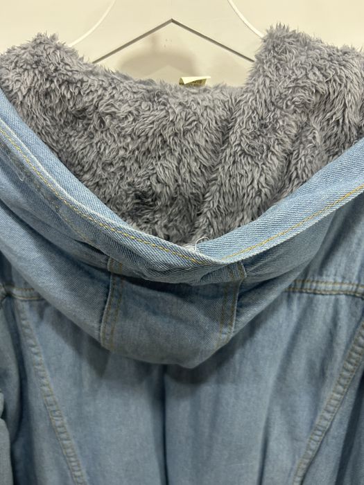 Casaco de ganga com pêlo