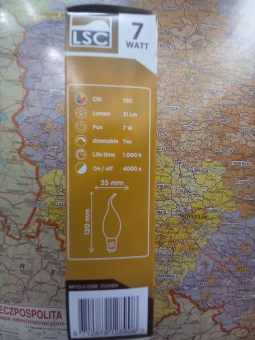 Żarówka ozdobna E14 7W / 12 szt.