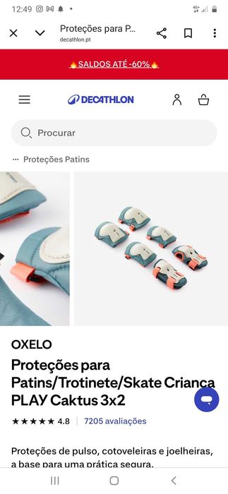 Proteções para Patins/Trotinete/Skate Criança