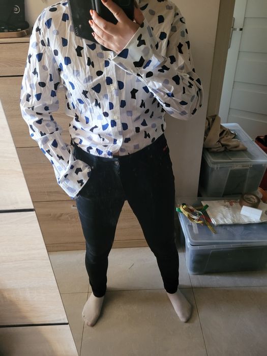 Koszula Seidensticker Slim 39 M 100% bawełna / Włoskie tkaniny Leggiuno / Y2K smart casual