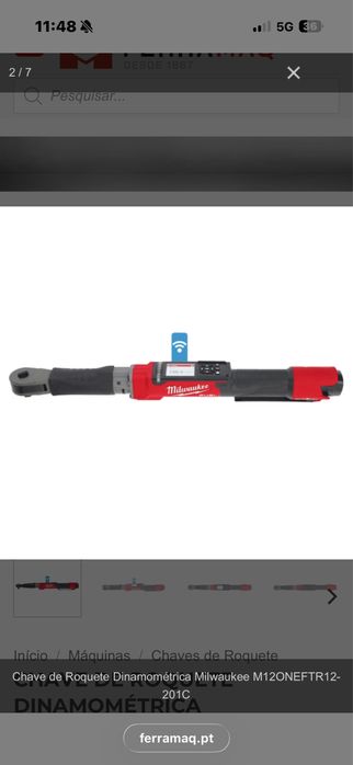 Chave de roquete dinanometrica MILWAUKEE M12ONEFTR12-201C