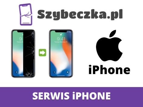 Naprawa telefonów marki Apple iPhone wymiana wyświetlacza lub szybki
