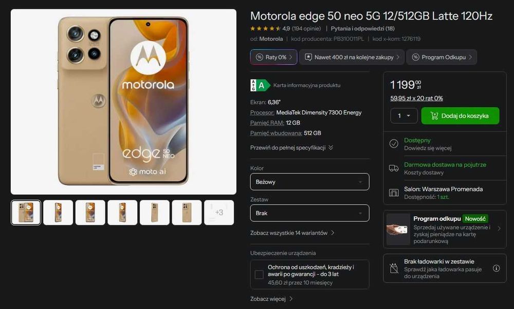 Motorola Edge 50 Neo 5G 12/512GB
