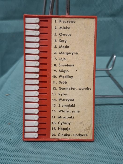Zakupnik plastikowy notes zakupowy prl