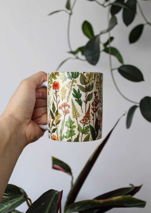 Kubek ceramiczny rośliny i zioła 330ml