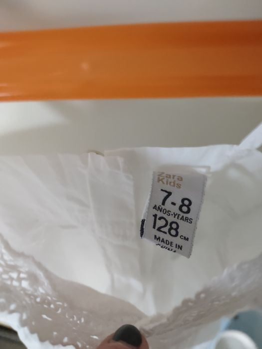 Bluzeczka szelki koronka Zara 128