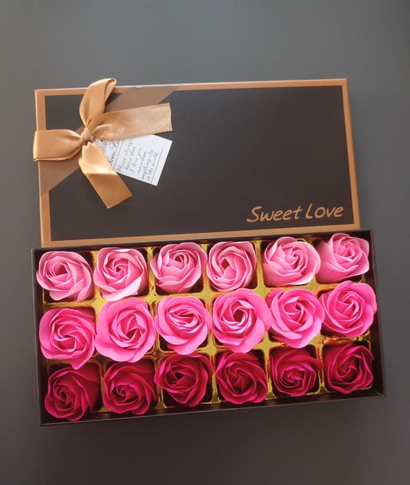 Eleganckie różane mydełka Pudełko prezentowe