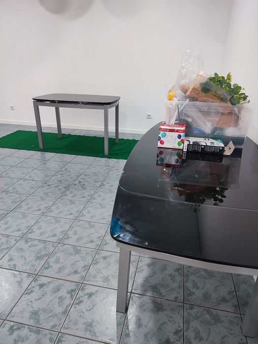 Mesas de vidro extensíveis