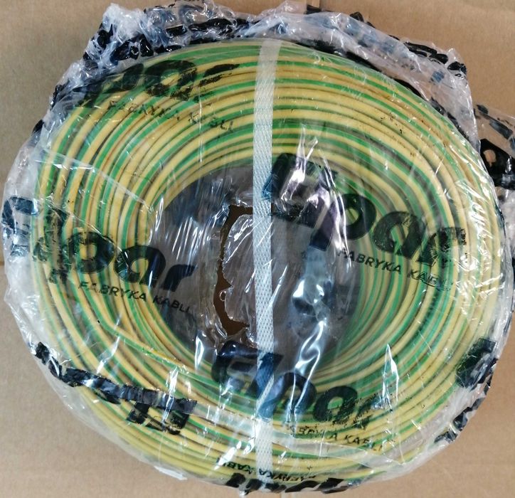 Linka przewód LgY 1 x 6mm żółto-zielony H07V-K żo ELPAR uziemienie PE