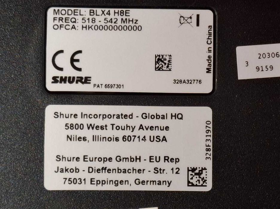 Mikrofon bezprzewodowy SHURE BLX z bodypackiem i mikrofonem nagłownym