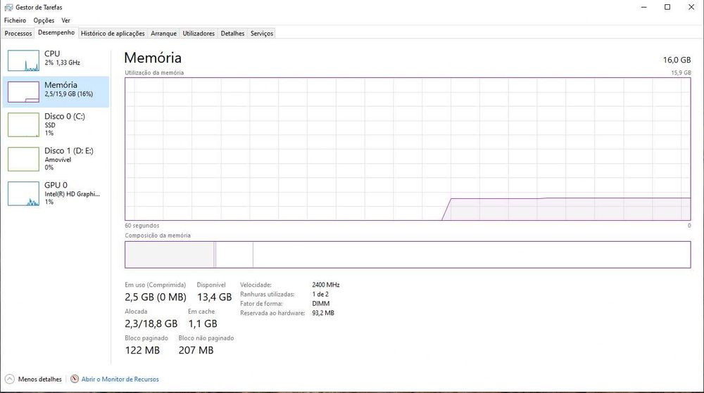 Computador Lenovo com Intel Pentium G4560 e 16GB RAM