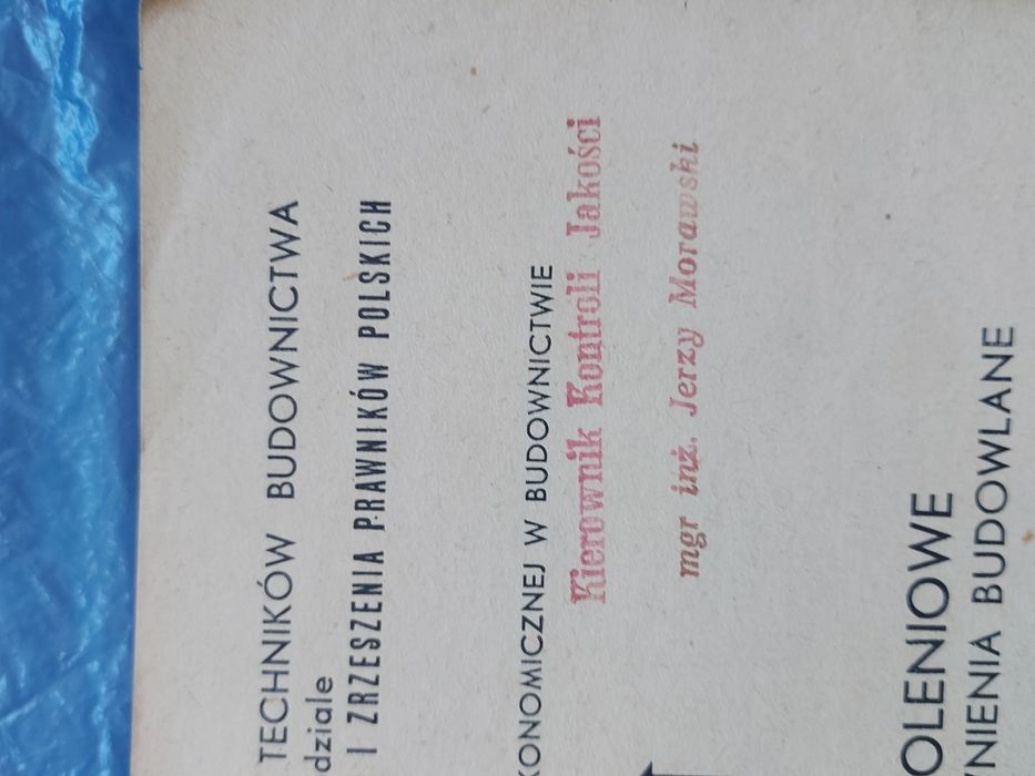 Książka Materiały szkoleniowe do egzaminów na uprawnienia budowl 1968r