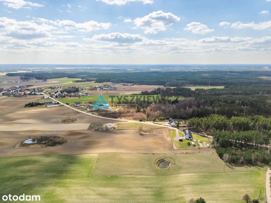 Działka 2458 m² z WZ na 2 domy 5 km od jeziora