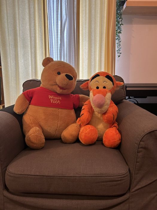 Peluches Winnie the Pooh e Tigre tamanho grande
