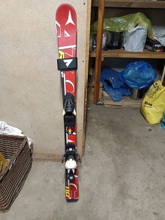 Narty 110 cm. Buty i kask