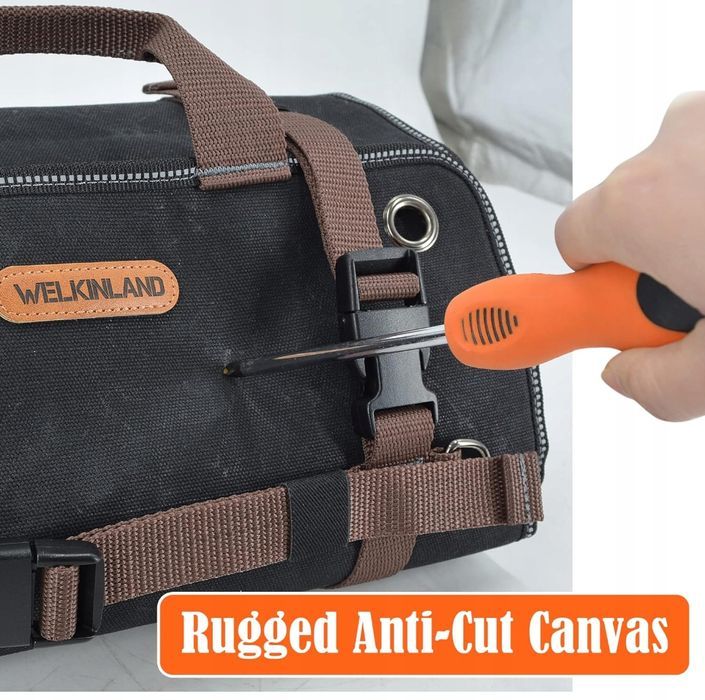 Welkinland Wytrzymała Woskowana Z Płótna - 15-Kieszeniowy Na Narzędzia