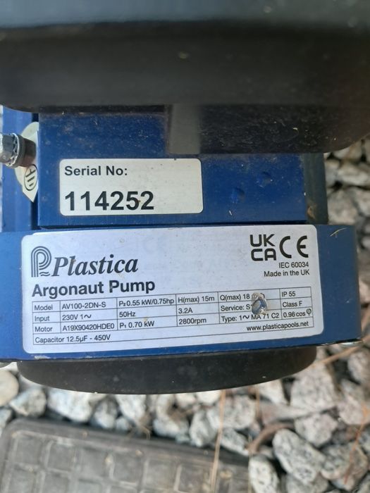 Pompa basenowa Plastica Argonaut, AV100 2DN-S