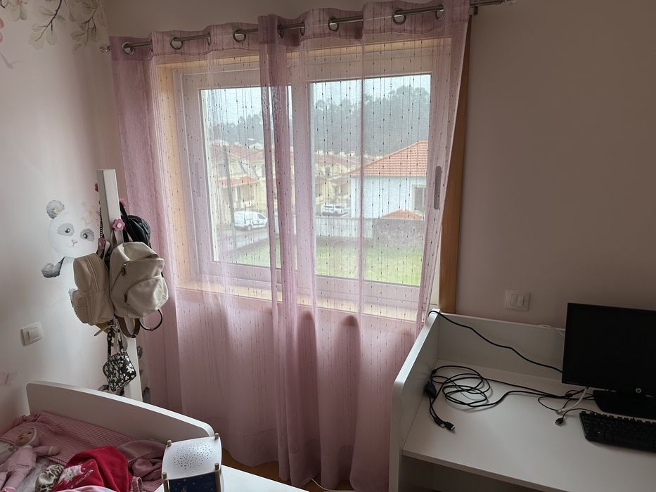 4 cortinas de cozinha e quartos menina