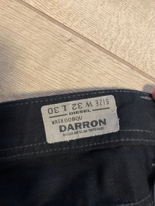 Jeansy Diesel Darron czarne, ciężkie 32/30
