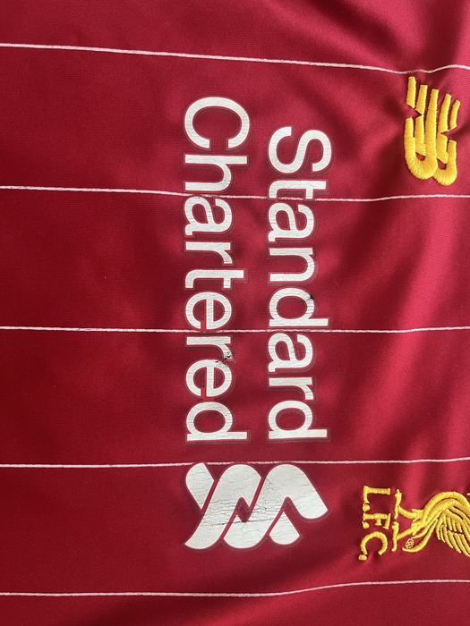 Strój komplet piłkarski New Balance Liverpool FC Virgil 140 stan dobry