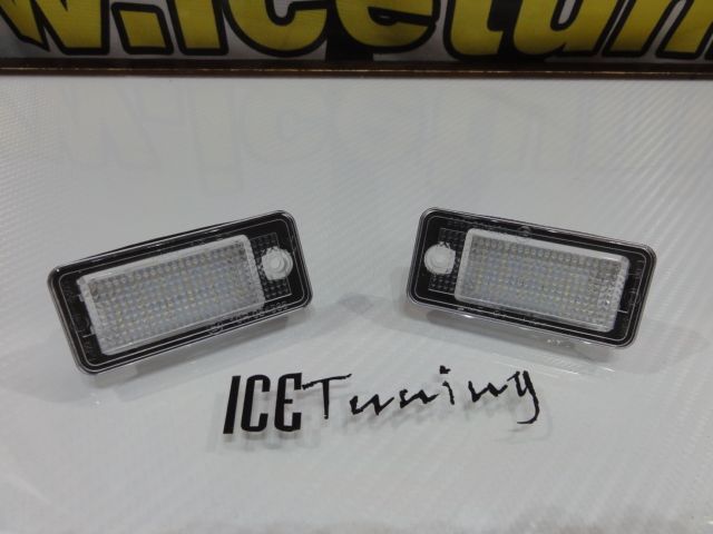 Suporte De Lampada De Matricula Com Led Branco Para Audi A3 8P, A4 B6, B7, A6 4F, A8, Q7, A5
