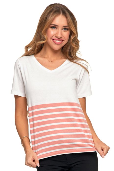 Moraj t-shirt damski brzoskwiniowy r.S