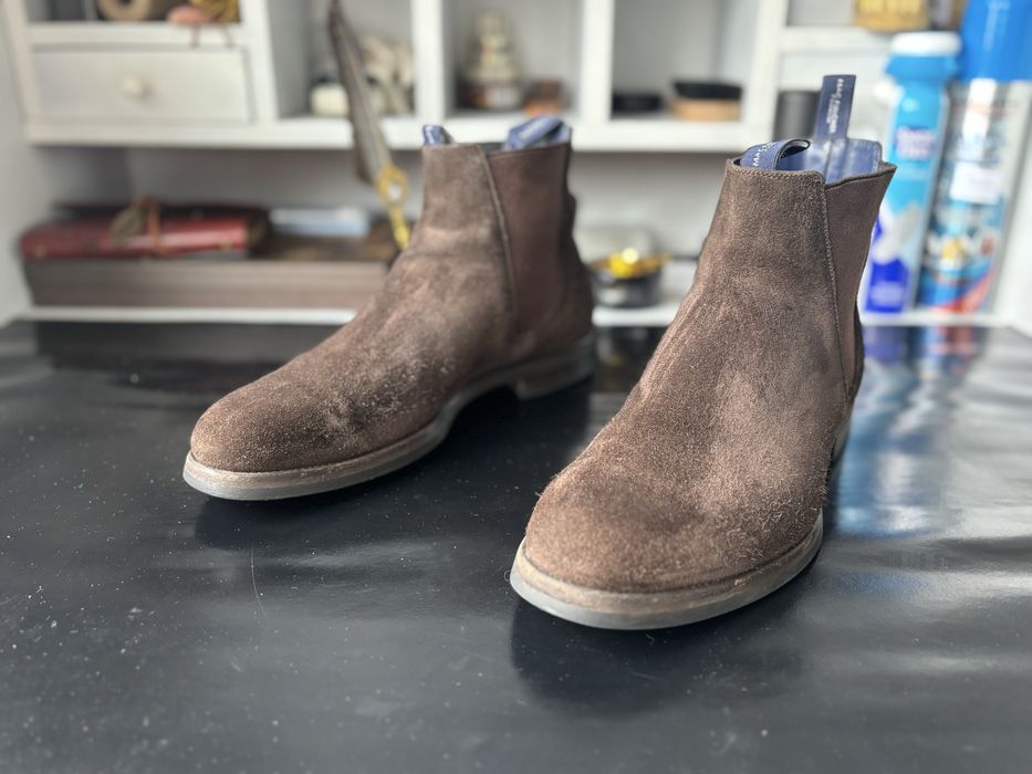 Mac Fincher: Luksusowe sztyblety zamszowe (Vibram). Stan bdb, okazja!