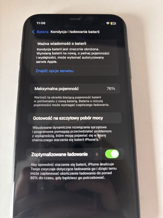 Iphone 11 76% baterii