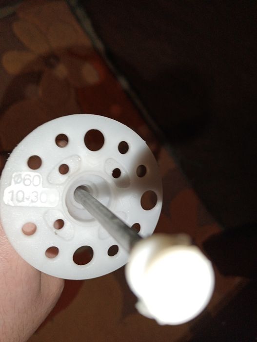 Дюбель(200шт)для термоизоляция со стальным гвозем 10/300мм