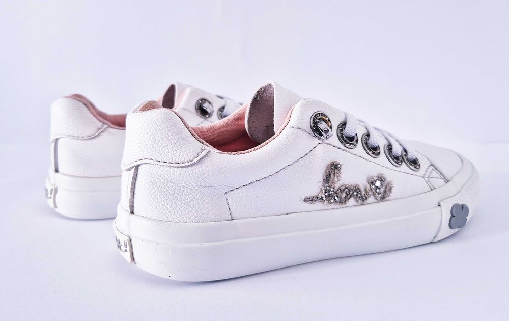 Białe skórzane sneakersy trampki Go4it 28