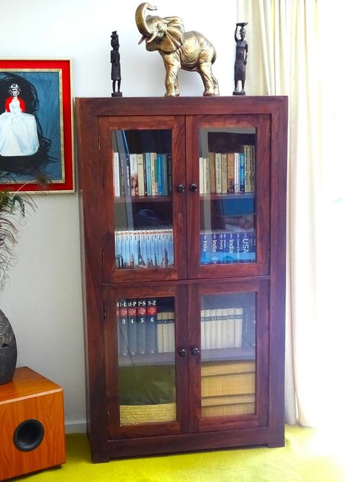 Regał na książki, witryna, biblioteczka z AlmiDecor - palisander