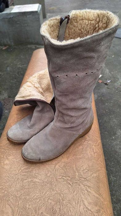 ПРОДАМ сапоги замш зимние женские