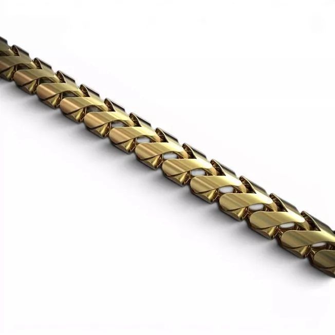 Żółty 14K Złoto Nowy model Stylowy łańcuch cc059Y 10mm Gdańsk Biżuteria